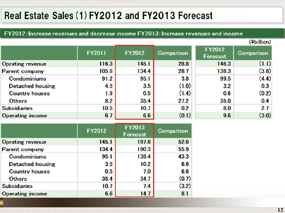 FY2012 and FY2013 Forecast