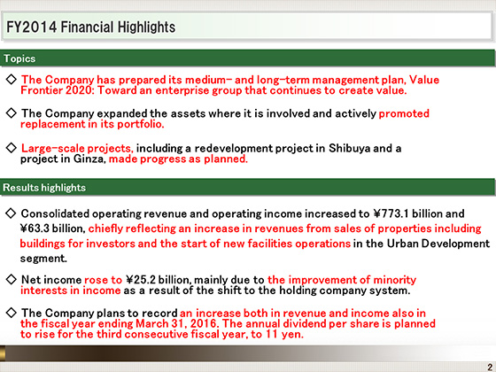 FY2014 Financial Highlights