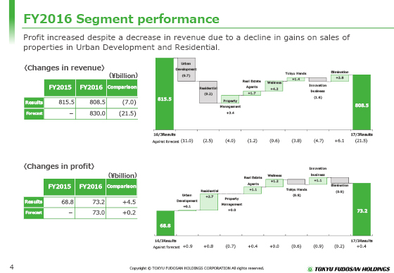 FY2016 Segment performance