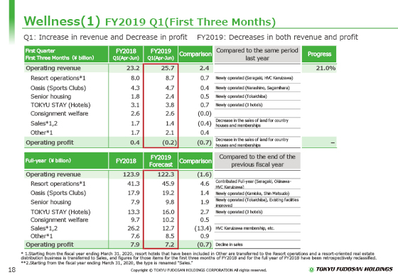 (1) FY2019 Q1(First Three Months)