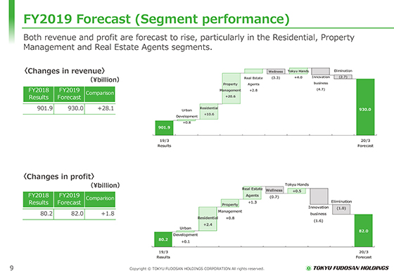 FY2019 Forecast (Segment performance)