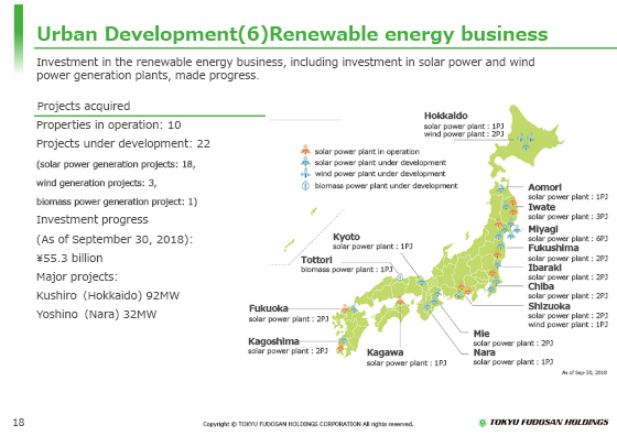 (6) Renewable energy business