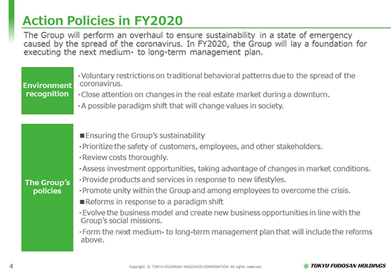 Action Policies in FY2020