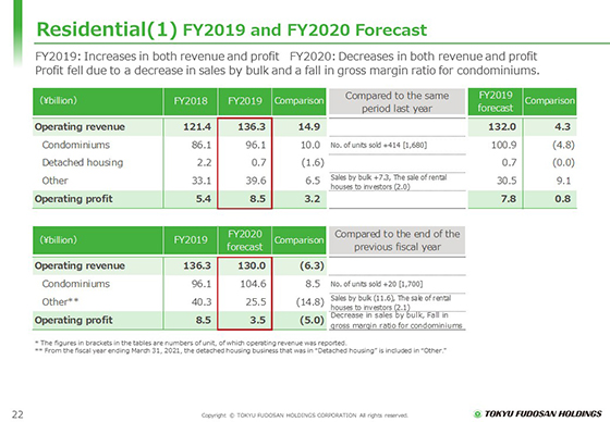 (1) FY2019 and FY2020 Forecast