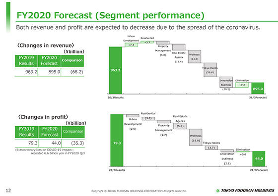FY2020 Forecast (Segment performance)