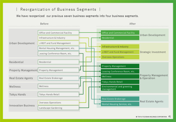 Reorganization of Business Segments