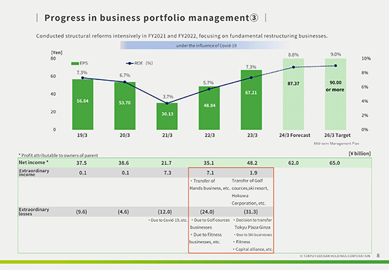 Progress in business portfolio management③