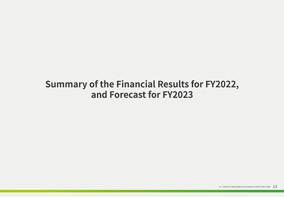 Summary of the Financial Results for FY2022, and Forecast for FY2023