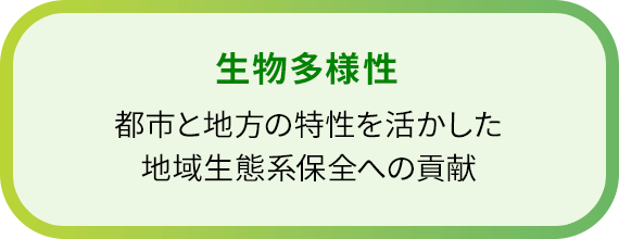 生物多様性　都市と地方の特性を活かした地域生態系保全への貢献