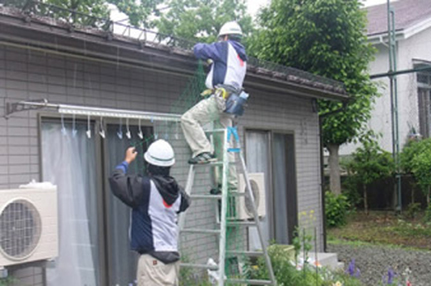 Ishikatsu Exterior, Inc. and Tokyu Land Corporation Group Volunteer Groups Temporary Homes x Green Curtain Project (in Aizu-Wakamatsu)