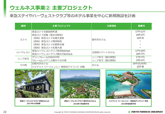 ウェルネス事業A 主要プロジェクト