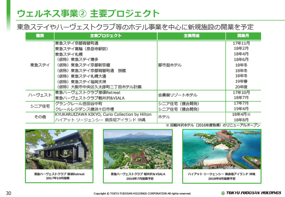 ウェルネス事業A 主要プロジェクト
