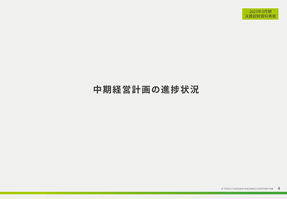 中期経営計画の進捗状況
