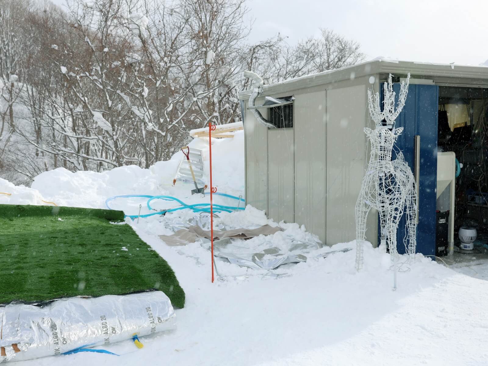 積雪発電の様子